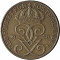 Швеция 5 эре 1938 год - Король Густав V
