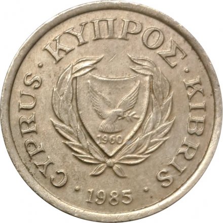 Кипр 2 цента 1985 год