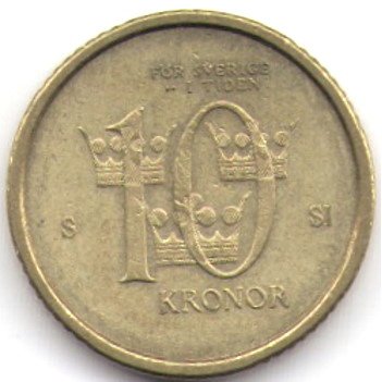 Швеция 10 крон 2008 год