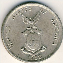 Филиппины 20 сентаво 1938 год