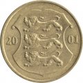 Эстония 1 крона 2001 год