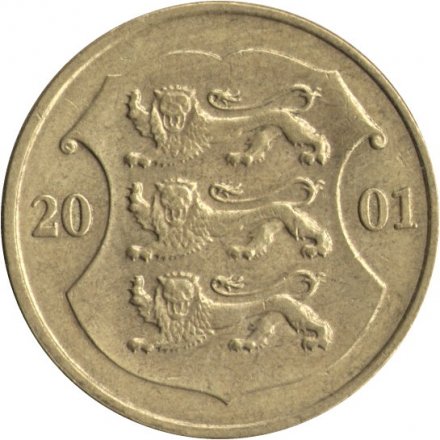Эстония 1 крона 2001 год