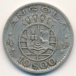 Ангола 10 эскудо 1952 год