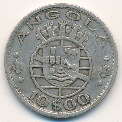 Ангола 10 эскудо 1952 год