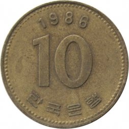 Южная Корея 10 вон 1986 год - Пагода Таботхап