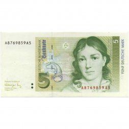 ФРГ 5 марок 1991 год - Беттина фон Арним - XF