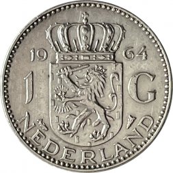 Нидерланды 1 гульден 1964 год
