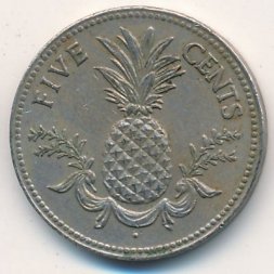Багамские острова 5 центов 1975 год