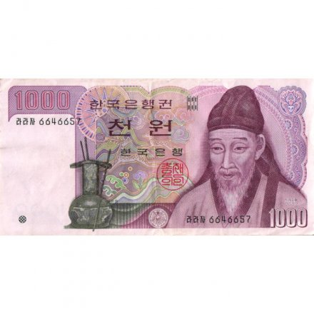 Южная Корея 1000 вон 1983 год - VF
