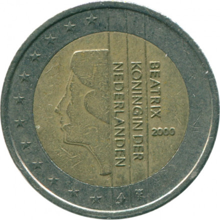 Нидерланды 2 евро 2000 год