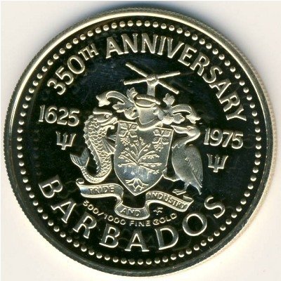 Барбадос 100 долларов 1975 год