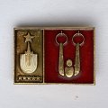 Значок. Универсиада 1973 год. Упражнения на кольцах