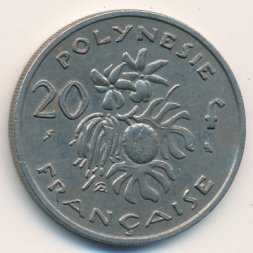 Французская Полинезия 20 франков 1969 год