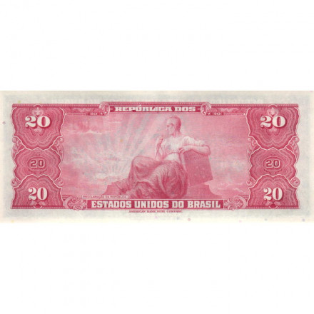 Бразилия 20 крузейро 1961 год - UNC