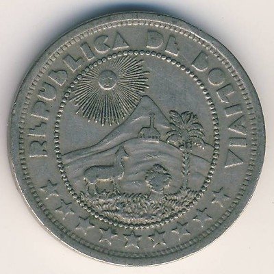 Боливия 10 сентаво 1937 год