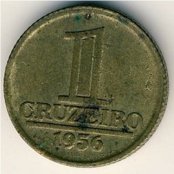 Бразилия 1 крузейро 1956 год