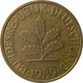ФРГ 10 пфеннигов 1989 год - J