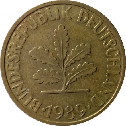 ФРГ 10 пфеннигов 1989 год - J