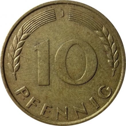 ФРГ 10 пфеннигов 1989 год - J