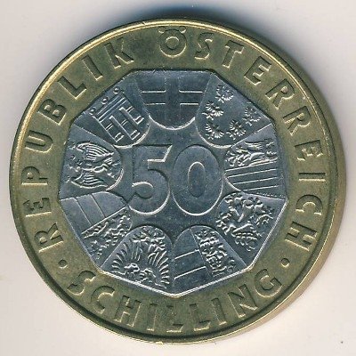 Австрия 50 шиллингов 1998 год