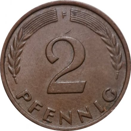 ФРГ 2 пфеннига 1964 год (F)