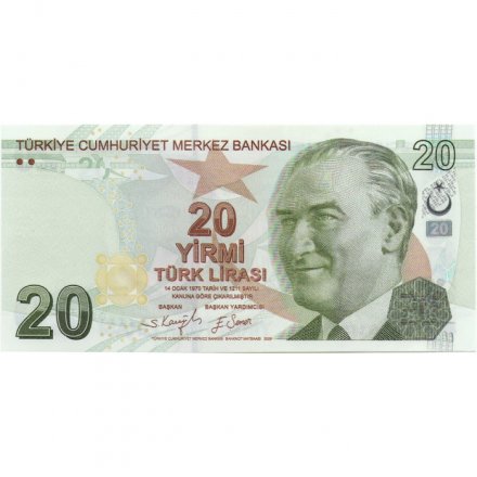 Турция 20 лир 2009 год - UNC