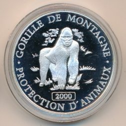 Конго 10 франков 2000 год