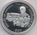 Либерия 20 долларов 2000 год - Великая Депрессия 1929