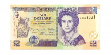 Белиз 2 доллара 2011 год - UNC