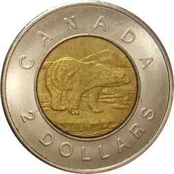 Канада 2 доллара 2004 год - Полярный медведь