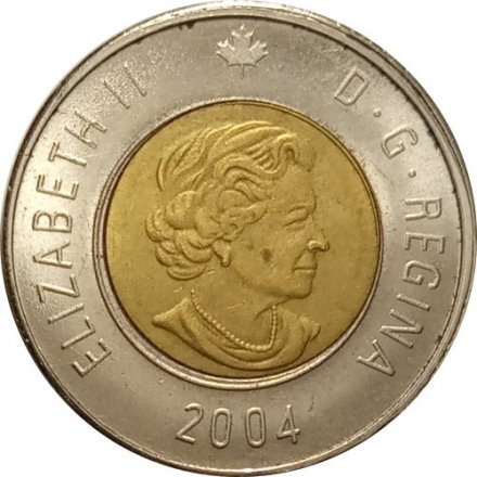 Канада 2 доллара 2004 год - Полярный медведь