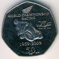 Остров Мэн 50 пенсов 2009 год - 50-летие Honda TT