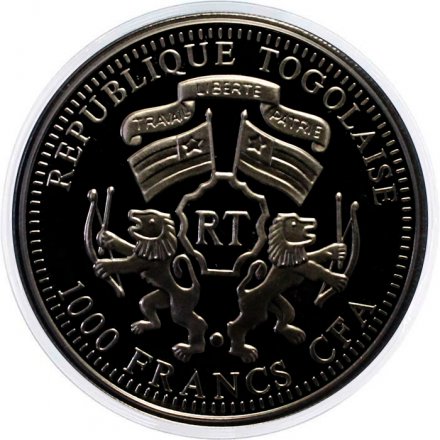 Того 1000 франков 2012 год - Год Дракона - Кирилица