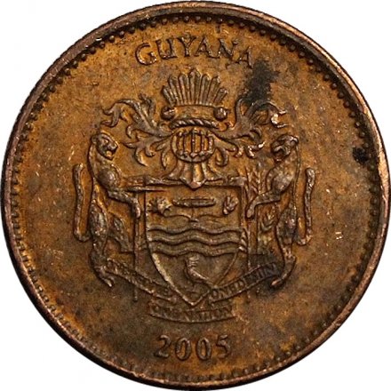 Гайана 1 доллар 2005 год