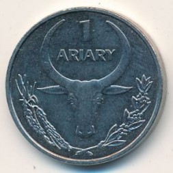 Монета Мадагаскар 1 ариари 2004 год
