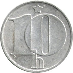 Чехословакия 10 геллеров 1990 год