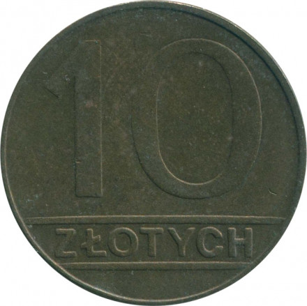 Польша 10 злотых 1989 год
