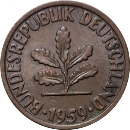 ФРГ 2 пфеннига 1959 год (F)
