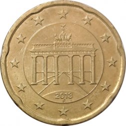 Германия 20 евроцентов 2013 год (F)