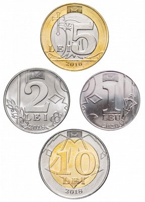 Набор из 4 монет Молдавия 2018 - 2020 год