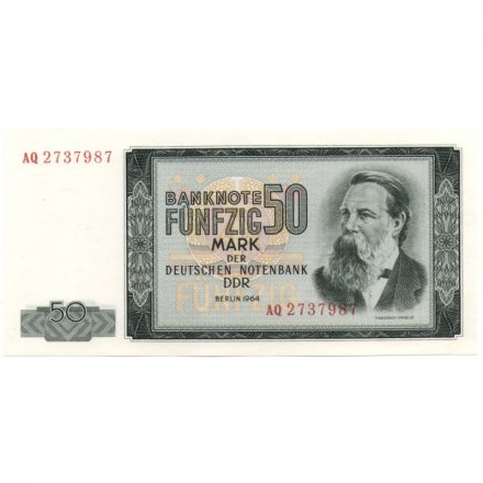 ГДР 50 марок 1964 год - Фридрих Энгельс UNC