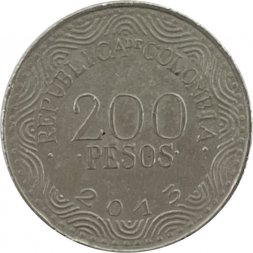 Колумбия 200 песо 2013 год