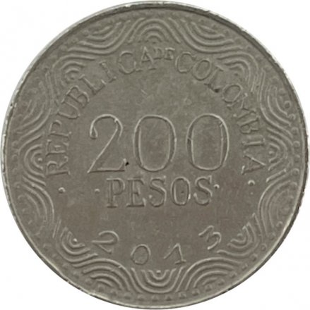 Колумбия 200 песо 2013 год