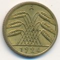 Веймарская республика 5 рейхспфеннигов 1924 год (A)