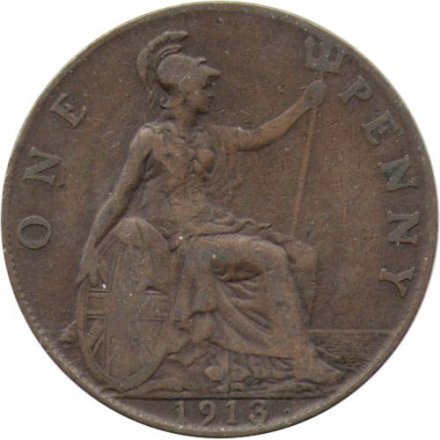 Великобритания 1 пенни 1913 год