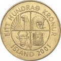 Исландия 100 крон 2001 год - Пинагор (рыба-воробей)