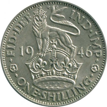 Великобритания 1 шиллинг 1946 год - Английский герб