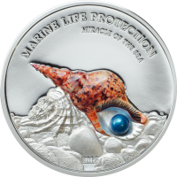 Палау 5 долларов 2016 год - Жемчужина - морское чудо