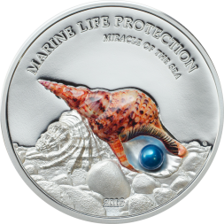 Палау 5 долларов 2016 год - Жемчужина - морское чудо