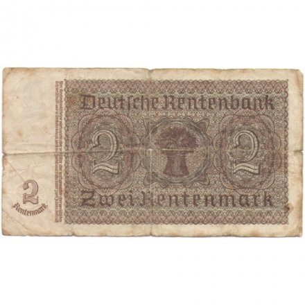 Германия 2 рентмарки 1937 год - F